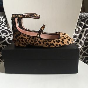 J. Crew Poppy ballet flats in leopard calf hair